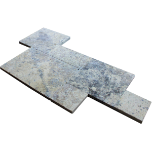 Travertine Paver Antique Silver Tumbled French Pattern Tile 30mm