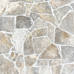 Crazypave Travertine Silver Tumbled 30mm