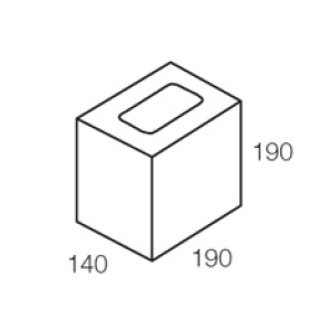 Grey Block (15.703) 150mm Reduced Core 1/2