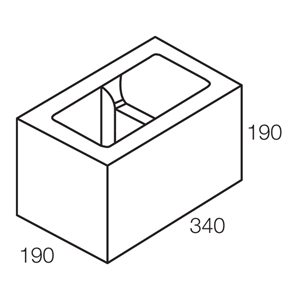 Grey Block (20.22) 200mm 7/8 Length