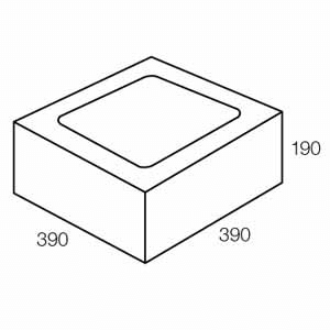 Grey Block (40.925) 400mm Pier Block