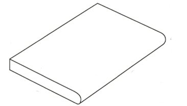 NuStone Bullnose *400 x 230 x 40mm Rivenstone Finish