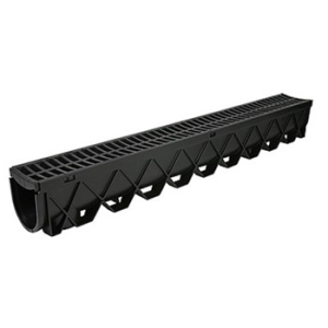 Storm Drain 1m c/w Black Grate
