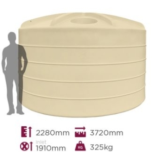 Water Tank Round Rural Squat 19000 Litre