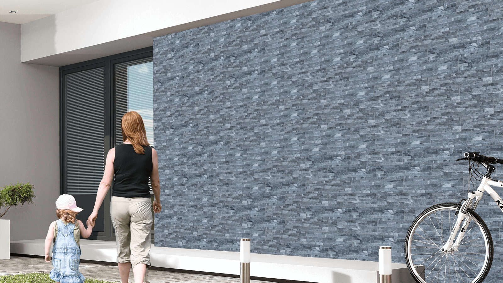 Stone Panel Cloudy Black 600mm x 150mm - Image 6