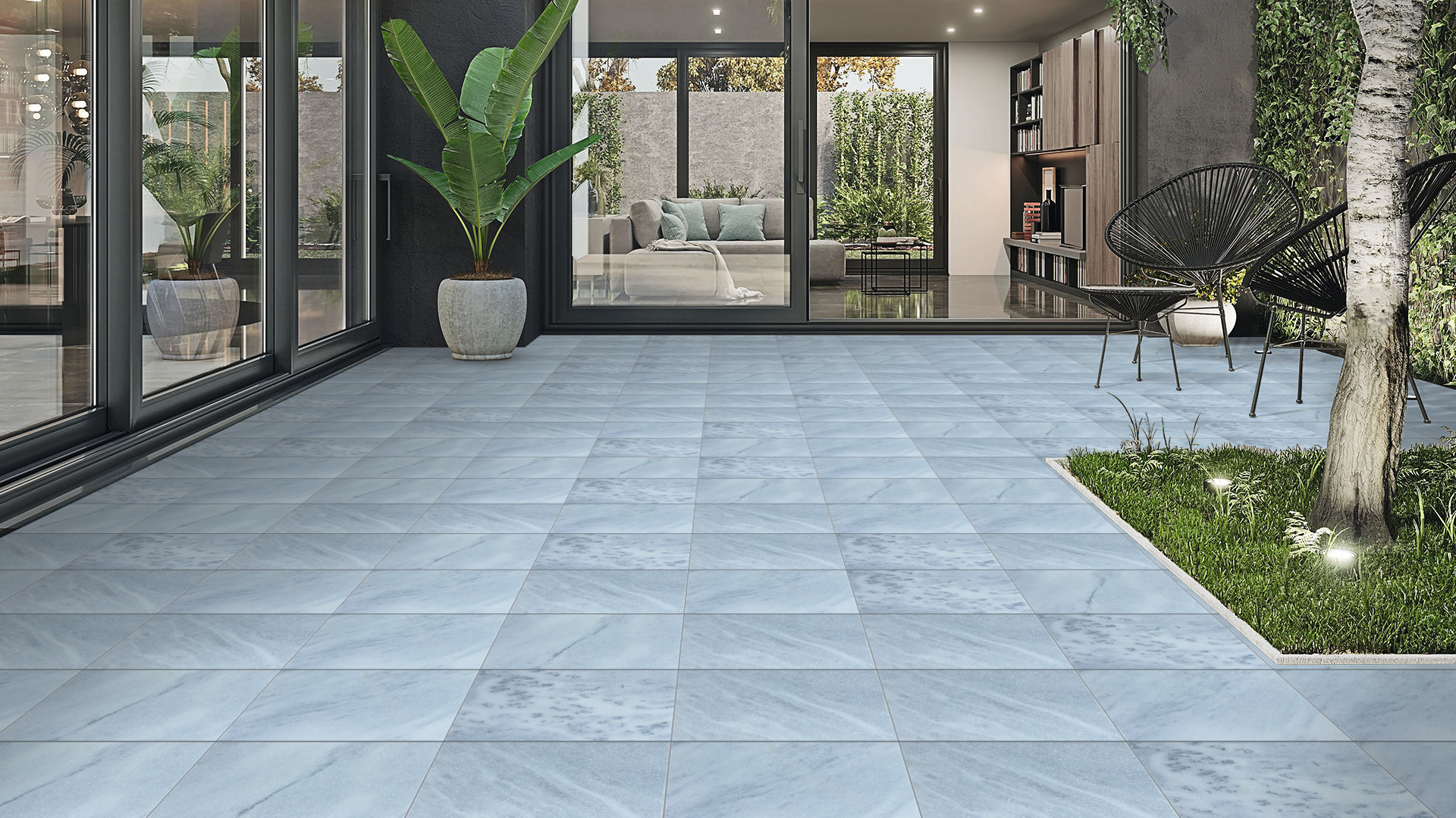 Storm Grey Marble Paver Sandblast and Tumble 400x400x20mm - Image 7