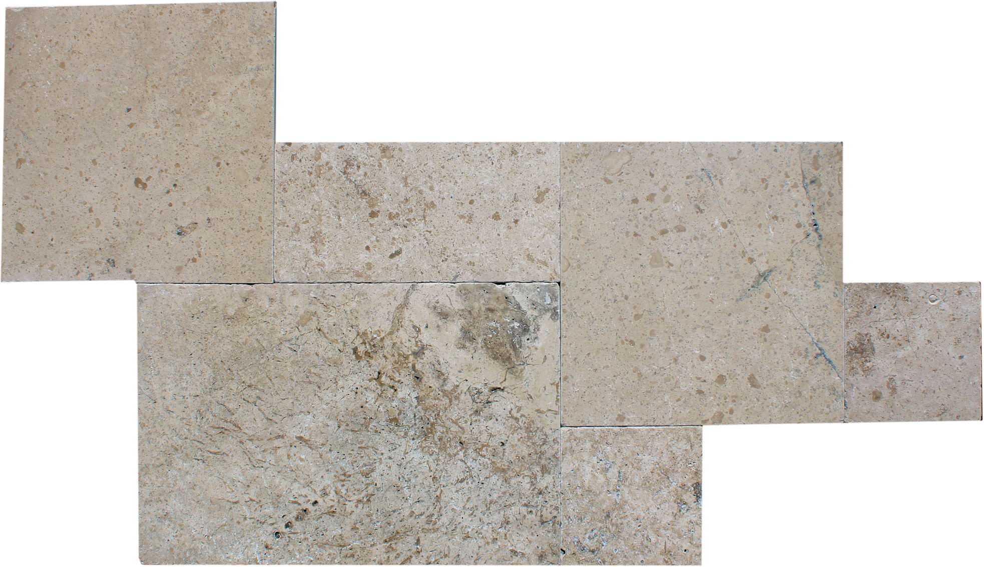 Travertine Paver Latte Tumbled French Pattern Set 30mm - Image 2