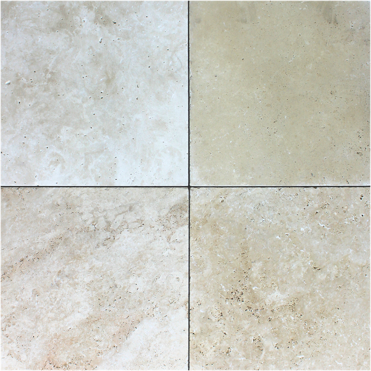 Travertine Paver Ivory Tumbled 406x406x30mm - Image 3