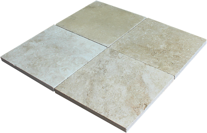 Travertine Paver Ivory Tumbled 406x406x30mm - Image 2