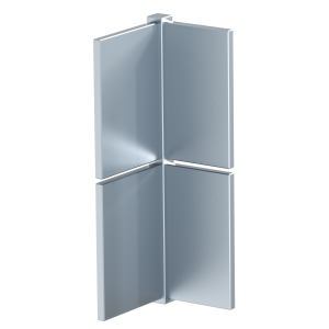 Aluminium Edging 90 Degree Corner Joiner 75mm Clear