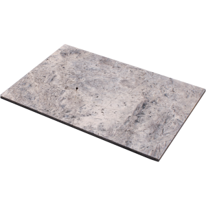 Travertine Tile Premium Silver Tumbled 610x406x12mm