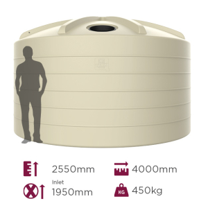 Water Tanks Round Rural Squat 2270 Litre