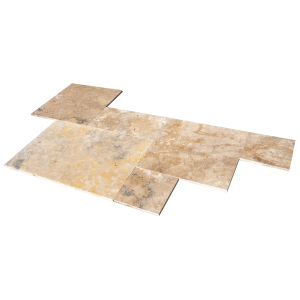 Travertine Tumbled Country Classic Tile French Pattern 12mm