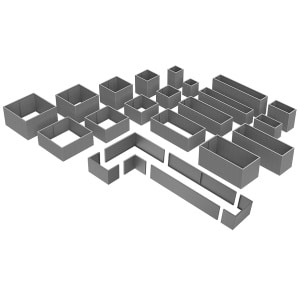 Shapescaper Rectangle Galvabond 500(H)x1600x800mm