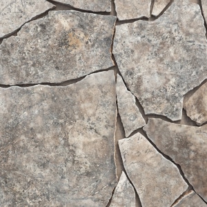 Crazypave Travertine Silver Tumbled 20mm